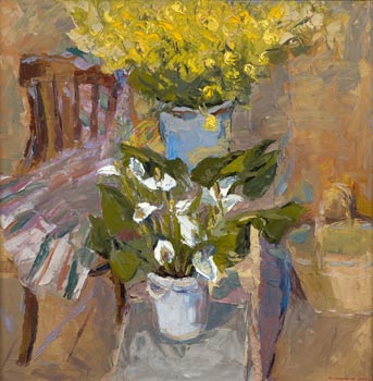 Two bouquets of the Princess Frog. Oil on canvas, 100 х 100 cm (39.4 x 39.4 inches). 2005