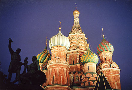 The Basil the Blessed cathedral on the Red Square in Moscow The Basil the Blessed cathedral on the Red Square in Moscow