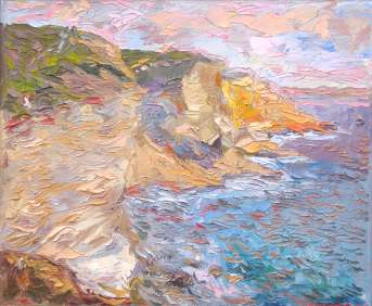 La Corse. Les rochers de Bonifacio. Huile sur toile. 50 х 61 cm. 2005. Collection privée