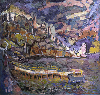 Une nuit à Gourzouf. Huile sur toile, 105 x 109,5 cm. 2004