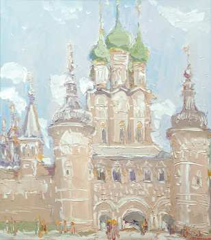 Rostov Veliki. Andrey Rublov's Day of Glory. Oil on canvas, 90 x 80 cm (35.4 x 31.5 inches). 2000