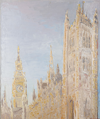 London. Parliament. Oil on canvas, H 120 x W 100 cm (H 47.2 x W 39.4 inches). 1995