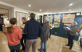 In Art gallery &lsquo;Le 140&rsquo; in Garches, France, at the opening of Kuzmin's exhibition, 2nd of March 2024