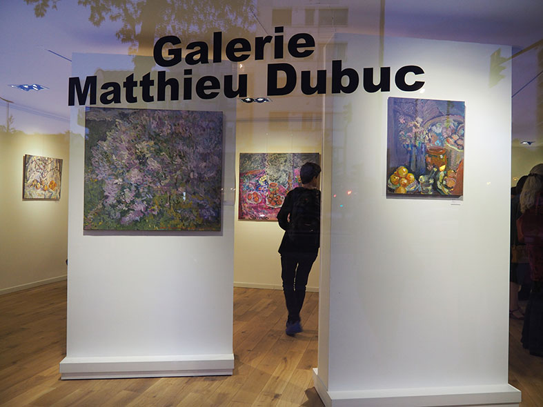 Окончание открытия выставки Кузьмина в галерее Маттье Дюбюка, в 2015 году, одновременно с открытием новой галереи.